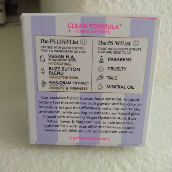 ⛱️🤎 BNIB POLITE SOCIETY CABANA CLUB POWDER BRONZER FULL SIZE FRENCH RIVIERA - Picture 2 of 6